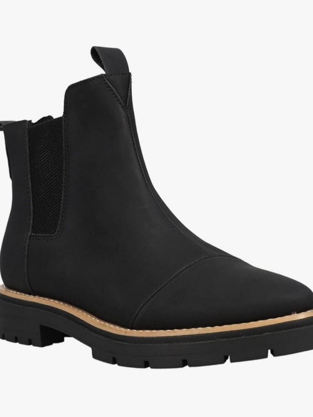TOMS Black Chelsea Lug Sole Ankle Boots - Size 6